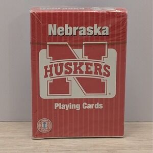 Nebraska Huskers Playing Cards Deck Red White N University of Nebraska New